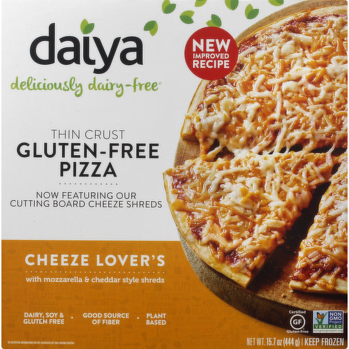 Daiya Pizza, Gluten-Free, Thin Crust, Cheeze Lover's