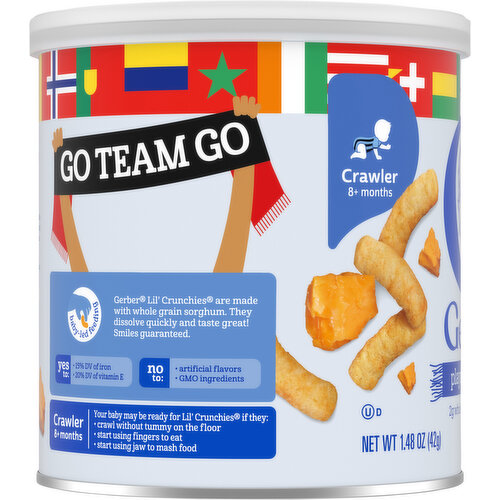 Gerber Crawler (8+ Months) Baked Grain Snack Mild Cheddar Playmaker Puffs