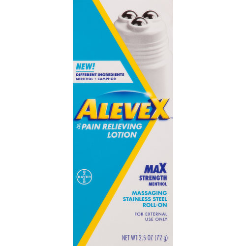 AleveX Pain Relieving Lotion, Max Strength, Menthol