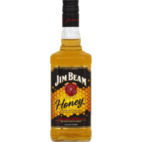 Jim Beam Whiskey, Straight Bourbon, Honey 