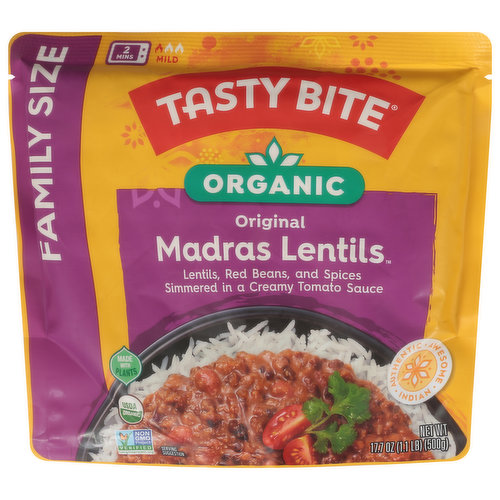 Tasty Bite Madras Lentils, Organic, Original, Family Size