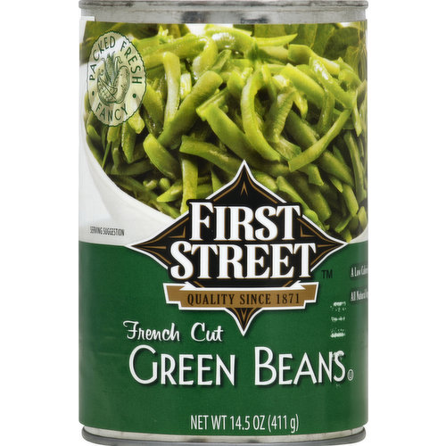 First Street Green Beans, French Cut
