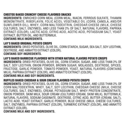 Frito Lay Baked Not Fried Assorted Potato Crisps