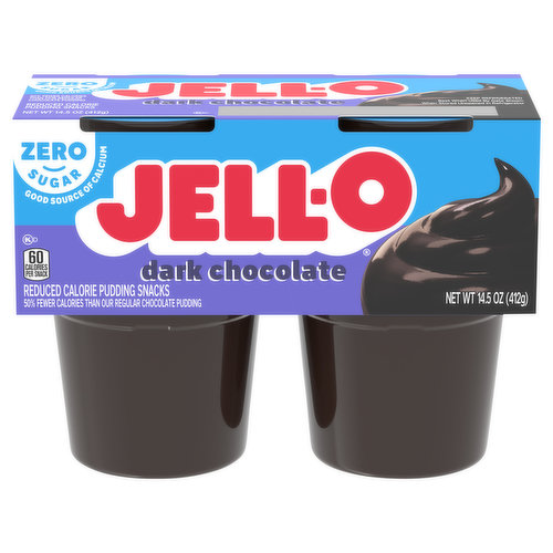 Jell-O Pudding Snacks, Reduced Calorie, Dark Chocolate