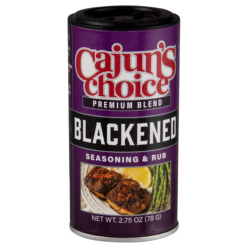 Cajun's Choice Seasoning & Rub, Premium Blend, Blackened