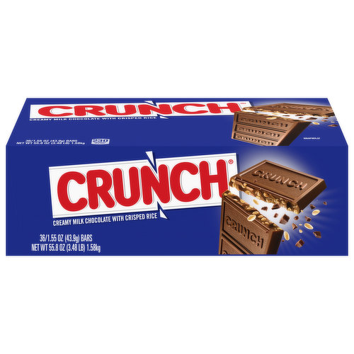 Crunch Bars, Creamy Milk Chocolate with Crisped Rice