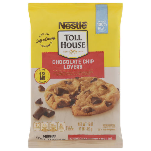 Toll House Cookie Dough, Chocolate Chip Lovers