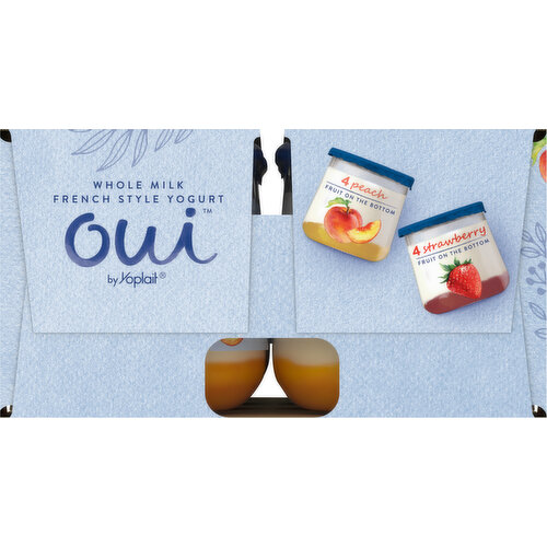 Oui Whole Milk French Style Fruit on the Bottom Strawberry/Peach Yogurt