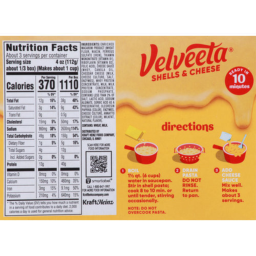Velveeta Shell Pasta & Cheese Sauce, Original