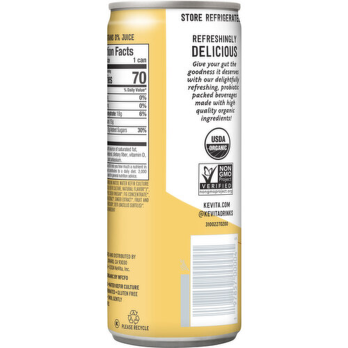 KeVita Sparkling Drink, Lemon Ginger, Probiotic Refresher
