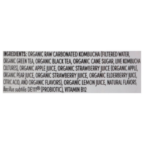 Humm Less Sugar Probiotic Strawberry Lemonade Kombucha