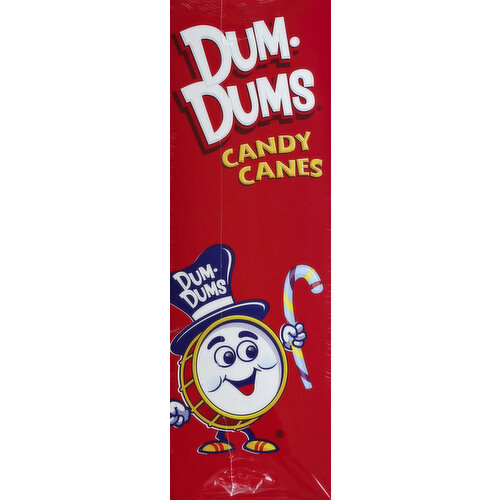 Dum Dums Candy Canes, Blu Raspberry, Cherry, Watermelon