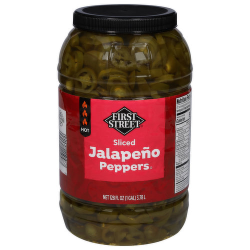 First Street Jalapeno Peppers, Sliced, Hot