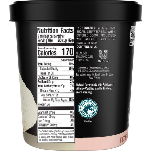Breyers Vanilla, Chocolate, Strawberry Ice Cream