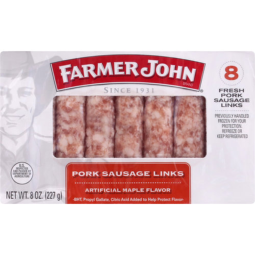 Farmer John Pork Sausage Links, Maple Flavor