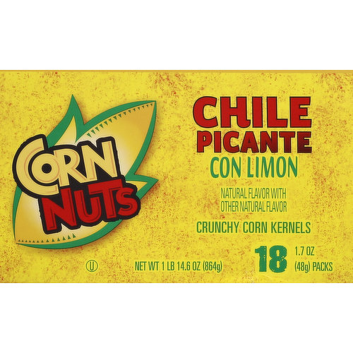 Corn Nuts Corn Kernels, Crunchy, Chile Picante Con Limon