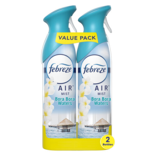 Febreze Odor-Fighting Air Freshener, Bora Bora Waters, 8.8 oz, 2 Ct