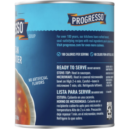 Progresso Soup, Manhattan Clam Chowder, Traditional