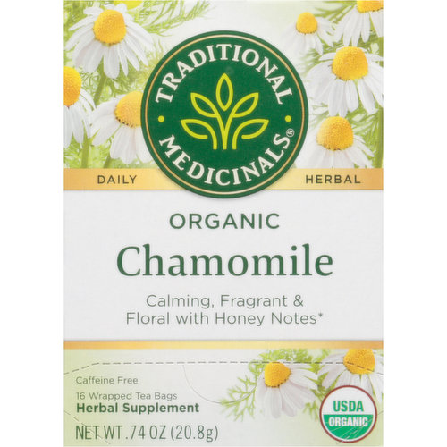 Traditional Medicinals Herbal Supplement, Organic, Chamomile, Tea Bags