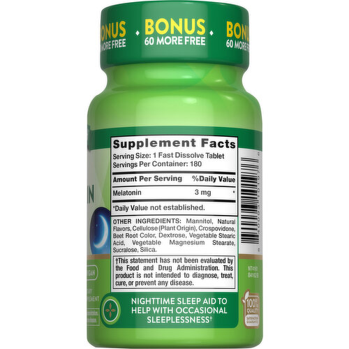 Nature's Truth Sleep Natural Berry Flavor 3 mg Melatonin