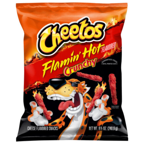 Cheetos Cheese Flavored Snacks, Flamin' Hot Flavored, Crunchy