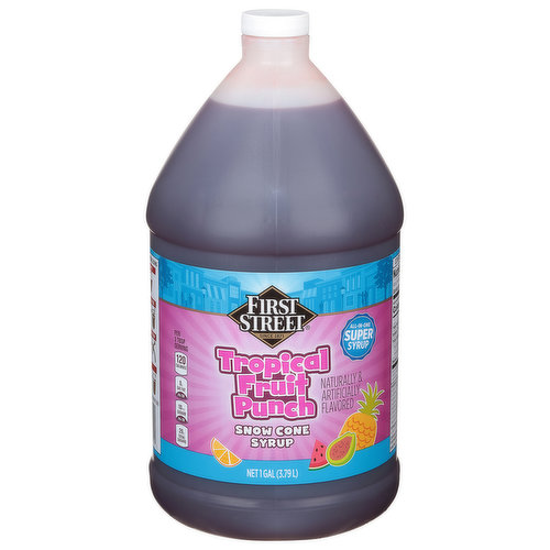 First Street Snow Cone Syrup, Tropical Fruit Punch