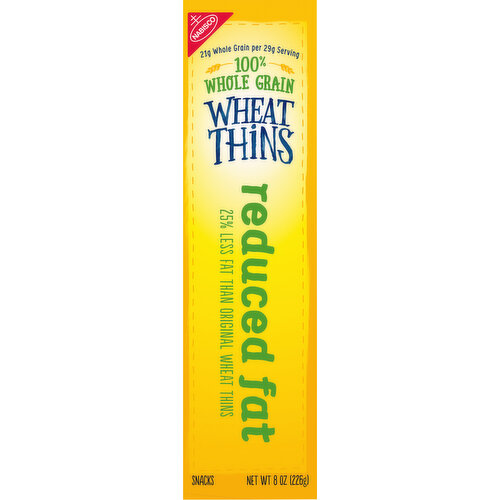 Wheat Thins Snacks, Reduced Fat, 100% Whole Grain