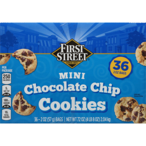 First Street Cookies, Chocolate Chip, Mini
