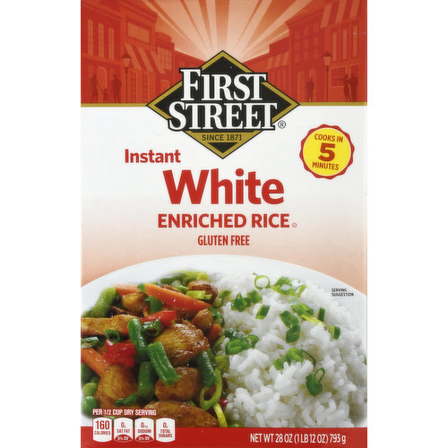 First Street White Rice, Enriched, Instant