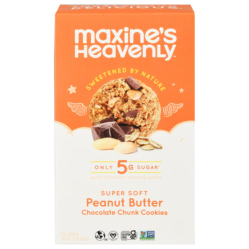 Maxine's Heavenly Cookies, Peanut Butter, Chocolate Chunk, Super Soft