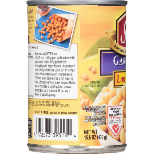 S&W Garbanzos, Low Sodium, Chick Peas