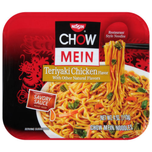 Nissin Chow Mein Noodles, Teriyaki Chicken Flavor