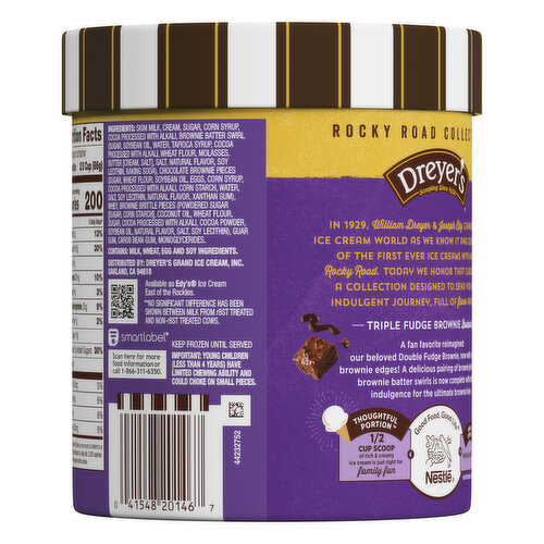 Dreyer's Frozen Dairy Dessert, Extra Triple Fudge Brownie