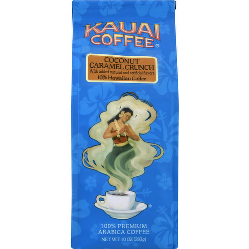Kauai Coffee Coffee, Arabica, 100% Premium, Coconut Caramel Crunch