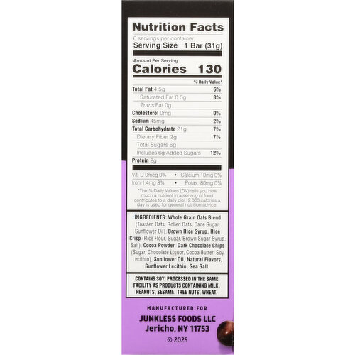 Junkless Chewy Double Chocolate Granola Bars