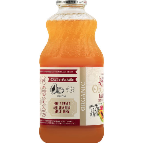 Lakewood Juice, Organic, Papaya Blend