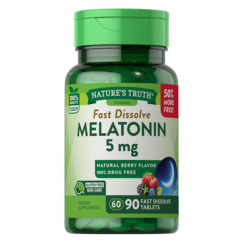 Nature's Truth Melatonin, 5 mg, Fast Dissolve Tablets
