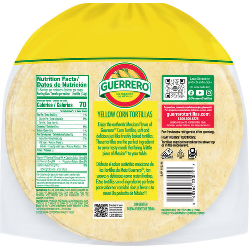 Guerrero Yellow King Size Corn Tortillas