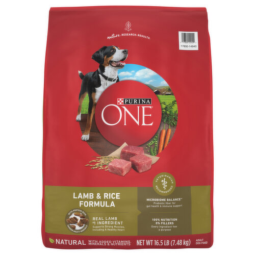 Purina One Dog Food, Natural, Lamb & Rice Formula, Adult