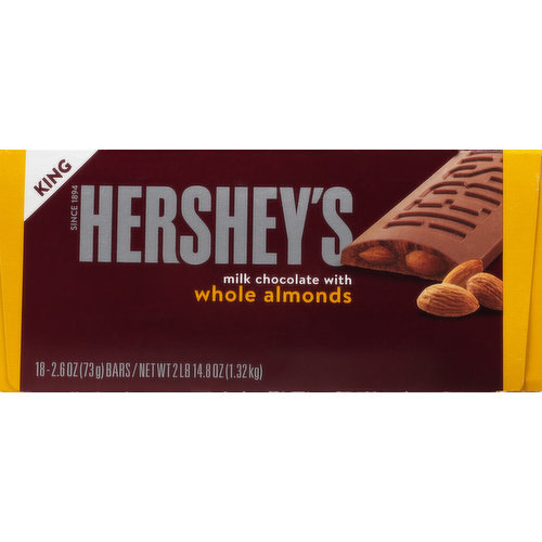 Hershey's Milk Chocolate with Whole Almonds, King
