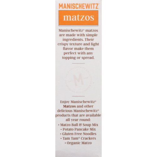 Manischewitz Matzos, Unsalted