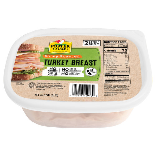 Foster Farms Turkey Breast, Honey Roasted