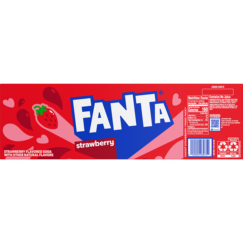Fanta  Strawberry Soda Soft Drink Fridge Pack