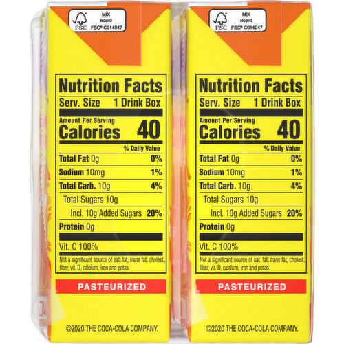 Hi-C  Orange Lavaburst Juice Boxes Made With Real Fruit Juice