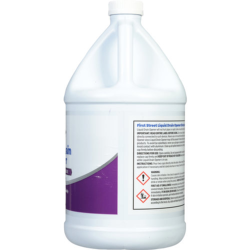 First Street Drain Opener, Liquid, Commercial Grade