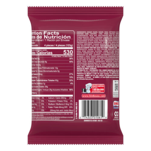 Bimbo Mini Mantecadas con Nuez Pecan Mini Muffins, 4 count, 4.34 oz