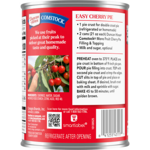 Duncan Hines More Fruit Cherry Pie Filling & Topping