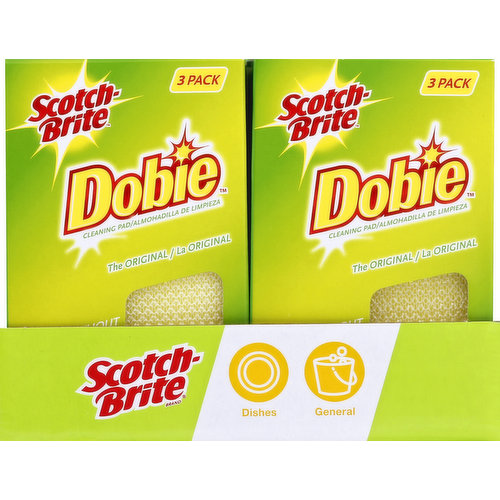 Scotch-Brite Cleaning Pad, Dobie 3 Pack