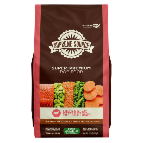 Supreme Source Dog Food, Salmon Meal and Sweet Potato Recipe, Grain-Free, Super-Premium