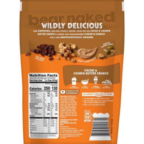 Bear Naked Granola Cereal, Cacao and Cashew Butter Crunch